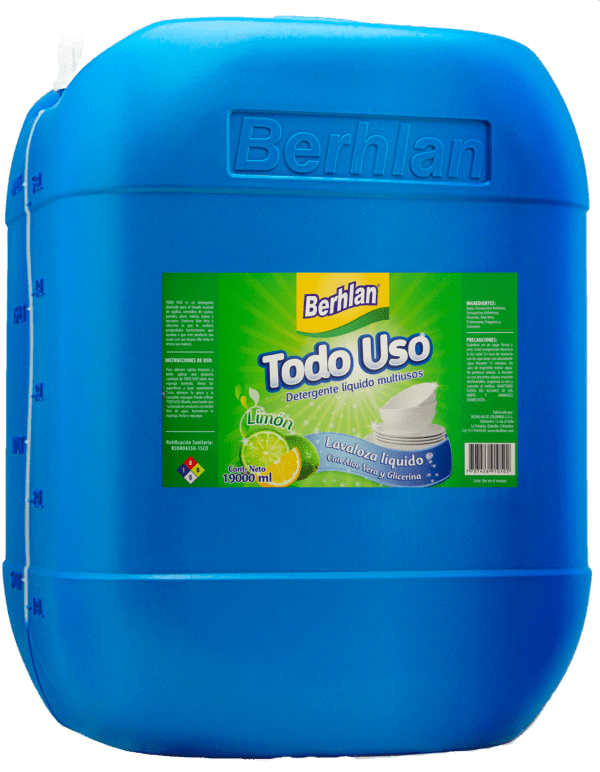 DETERGENTE LIQUIDO TODO USO BERHLAN LIMON 19LT